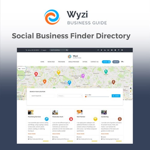 Wyzi – Business Finder WordPress Directory Listing Theme