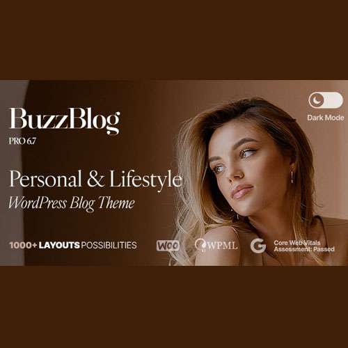 Buzz – Personal & Lifestyle WordPress Blog Theme with Dark Mode